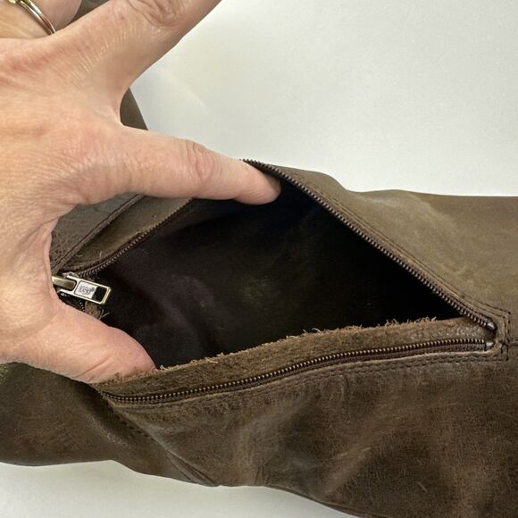 UGG Channing II Boot Dark Brown Leather Pull On 1004509 Equestrian Womens 9.5 - Picture 13 of 16